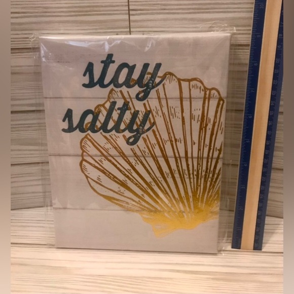 ❌Must  Bundle❌ Stay Salty Canvas Decor NWT - Picture 3 of 6